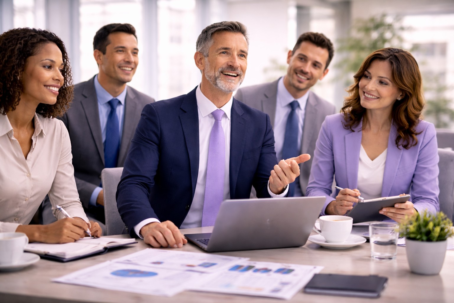 Executives discussing innovation strategy